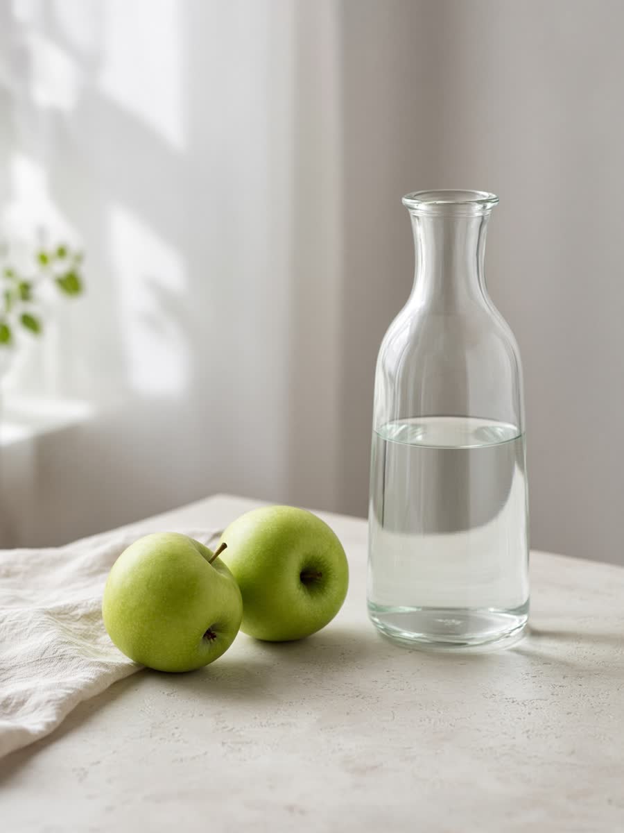 Apples on a cutting board