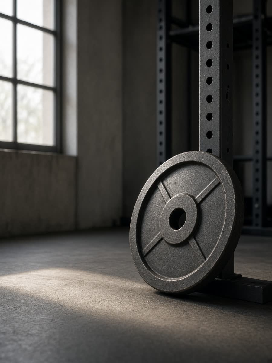 Iron plate against a rack