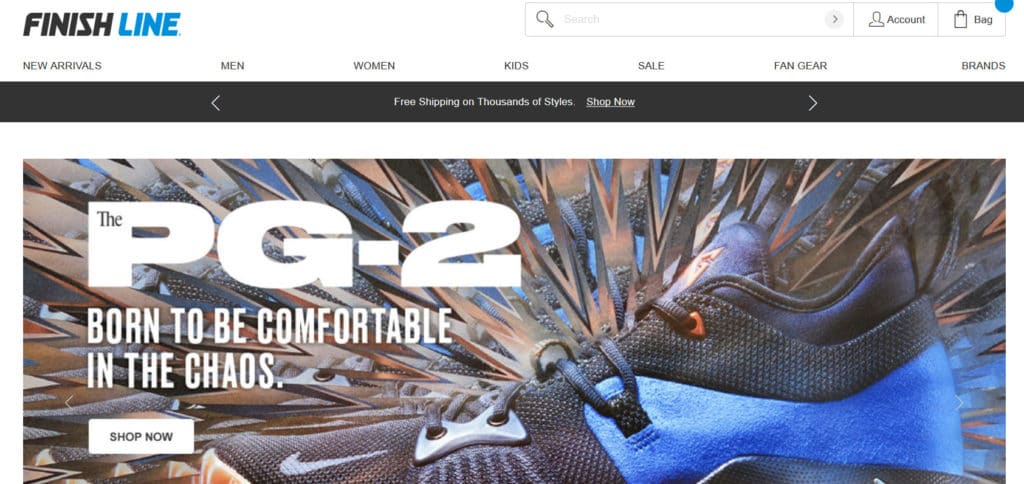 Finish Line Shoes online