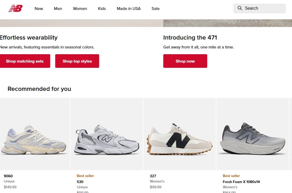 newbalance.com website