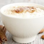 Rice pudding with cinnamon powder